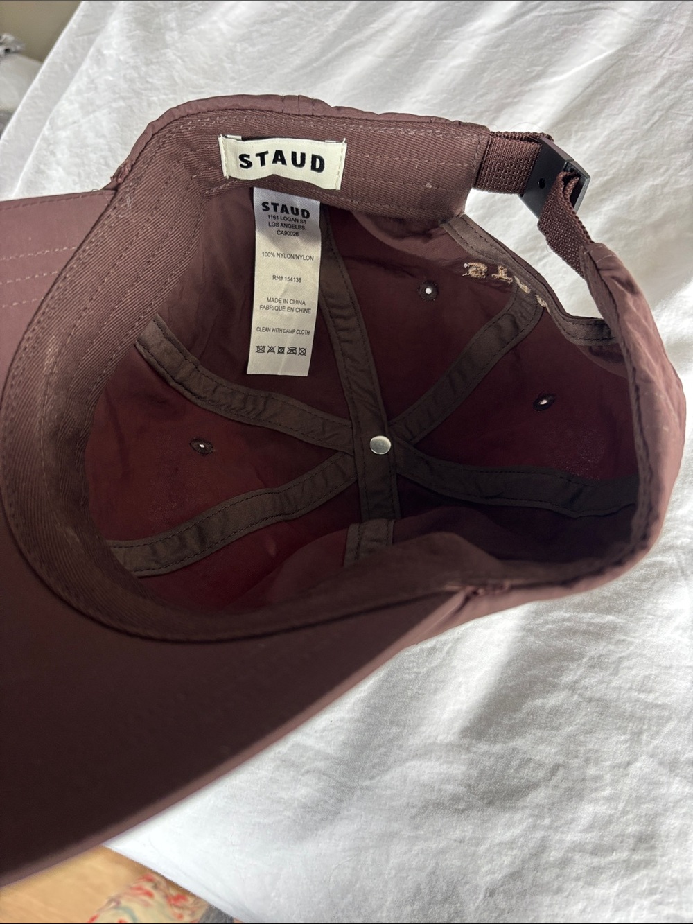 STAUD Deep Maroon Twill Baseball Cap - Picture 1 of 2